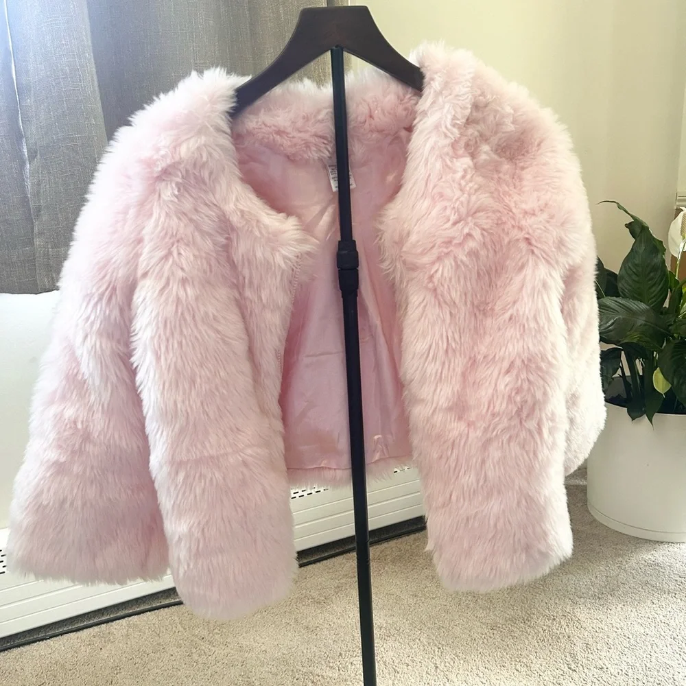 Gymboree Light Pink Faux Fur Coat for Girls